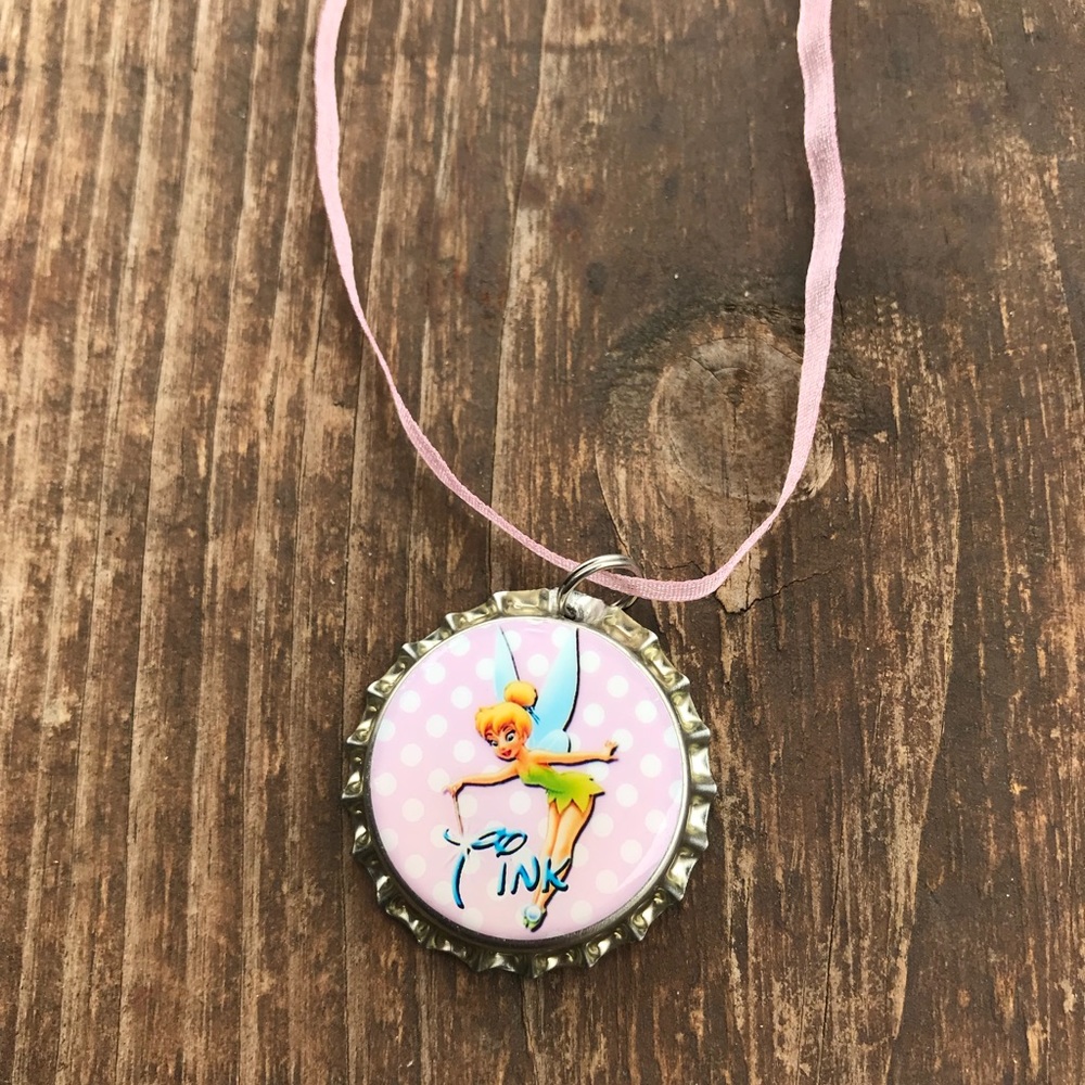 Tinkerbell Bottle Cap Necklace